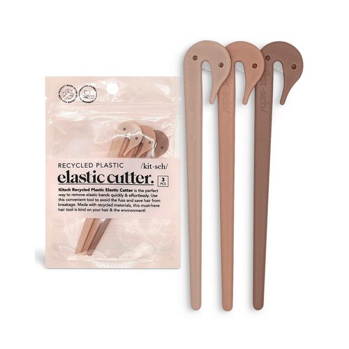 Kitsch Elastic Hair Tie Cutter Tool, Rubber Band Cutter for Hair, Hair Elastic Cutter for Kids Hair, Hair Rubber Band Cutter, Hair Tie Remover Tool, Ponytail Cutter Tool for Toddler, 3pc Multicolor