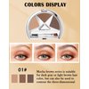 Eyebrow Powder Makeup, 3 Colors Eye Brow Powder Palette Waterproof Long Lasting, Dark/light Brown Eyebrow Filler,Brow Contour Eyeshadow Palette for Natural-Looking Brows with Brow Brush Comb Mirror-01