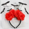 Chanaco Halloween Headband Bat Headband Costume Red Flower Crown Flower Headband Flower Crowns for women Flower Crown for Girls Rose Floral Crown Flower Headbands for Women