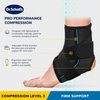 Dr. Scholl’s Compression Ankle Support, Breathable Fabric, Open-Heel Design, Versatile Ankle Brace, Support, Great for Workouts and Sports (Size S/M)