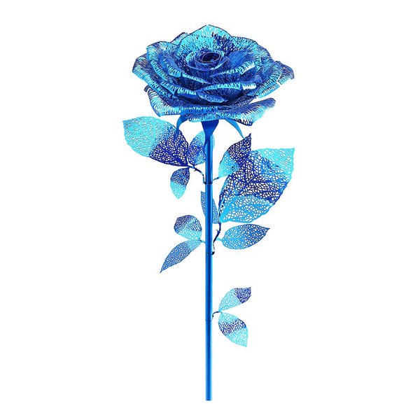 Piececool 3D Metal Puzzles Rose Flower Model Kits, Artificial Fake Flowers Metal Building Blocks DIY 3D Puzzle for Adults, for Father Mothers Valentines Day, 15Pcs