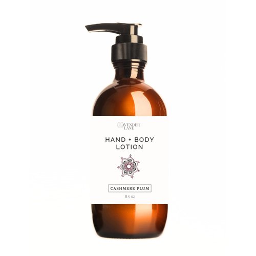 LAVENDER LANE Cashmere Plum Hand & Body Lotion, 9 oz - Made With Our Lavender Essential Oil, Goat's Milk, Moisturizing Shea Butter, Grown & Made in USA