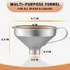 Aozita 18/8 Stainless Steel Spice Funnel with Handle for Spice Jars - Professional Grade Kitchen Tools