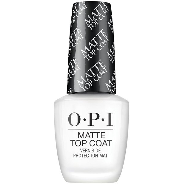 OPI Matte Top Coat | Nail Polish Matte Finish Top Coat | Prevents Chipping, Protects Nails, Fast Drying