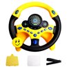YIYZAOF Kids Steering Wheel for Car, Driving Simulated Toy Steering Wheel for Kids with Light and Music, Electric Early Learning Educational Baby Steering Wheel Toy for Kids（Yellow）