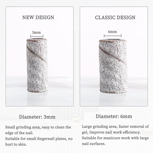 BQAN Sanding Bands for Nail Drill, 100 Pcs Small Nail Sanding Files with 2023 Upgrade Design 3.1mm Mandrel Bits, 240 Fine Grits for Natural Nail Prep Smooth Polish Cuticle, Manicure Nail Salon Use