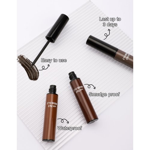 Jutqut Eyebrow Tint, Brow Tint with Eyebrow Stencils, Brow Tint Kit, Eyebrow Tattoos Waterproof Long-Lasting Makeup, Tinted Brow Gel, Semi Permanent Eyebrow Tint Create Fuller Eyebrows（Gray）