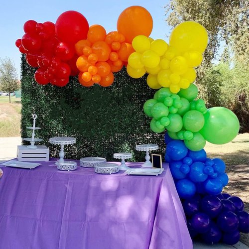 146PCS Rainbow Balloons Garland Kit Assorted Color Balloons Multicolorful Party Balloons Garland for Kids’ Birthday Party Baby Shower Anniversary Decorations