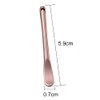 4 Pieces Zinc Alloy Makeup Spatula Eye Cream Spoon Beauty Scoop Mini Spoon Makeup Beauty Spoons Mini Cosmetic Skincare Spatula for Cream Lotions, Cylindrical Handle Type, Rose-Gold