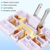 3 Pack AC Flat Wall Outlet Extender Flat Plug Adapter Outlet, Fold-Able 3 Way Wall Adapter Mani Plug for Home and Travel (White)