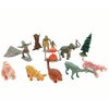 Qiandier Prehistoric Life Scene Toys Mammoth Saber-Toothed Tiger Wolf Figures Primitive Human Animal Playset 12 PCS