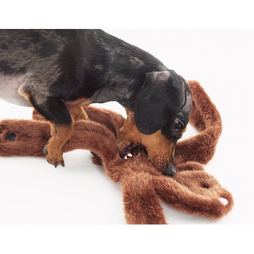 Doggles Plush Penta Dog Toy, Brown, Bear