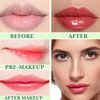 WENJLYJ 4 PCS Aloe Vera Lipstick,Magic Temperature Color Changing Lip Gloss Set,Long-lasting Nutritious Waterproof Lip Balm Moisturizing Lipstick Lip Makeup Kits for Women