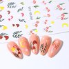 8 Sheets Mushroom Rainbow Nail Art Stickers Colorful Flower Eye Nail Stickers 3D Embossed Engraved Nail Decals Cute Smiling Face Stickers for Nails Art Design Self-Adhesive Nail Art Supplies for Women