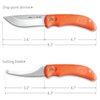 OUTDOOR EDGE SwingBlaze - Two Blades in One, Rotating Skinning and Gutting Fixed Blade Hunting Knife - Includes Nylon Sheath (Orange)