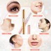 2 Pcs Electric Eyebrow Trimmer Women Precision Face Razors Mini Shaver Battery Operated Small Facial Hair Remover with Comb Personal Epilator for Face Neck Fuzz Lips Body Arms Leg (Gold, Light Pink)