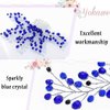 Yokawe Bridal Wedding Hair Comb Silver Crystal Bride Side Combs Beaded Hair Accessories for Women and Girls