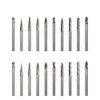 YUFUTOL 20pcs Solid Carbide Burr Set 0.118‘’（3mm）Shank Tungsten Carbide Rotary Files Burrs with 3mm Cutting Head Diameter Fits Most Rotary Drill Die Grinder for Woodworking,Engraving,Drilling,Carving
