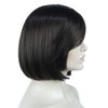 Aimole 8" Short Wigs Straight Bob Cute Wig with Bangs Central Dot Top Women Synthetic Hair (6 Chestnut Brown)