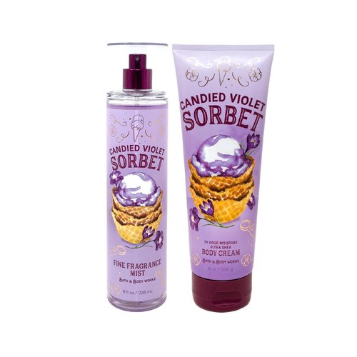 CANDIED VIOLET SORBET Duo Gift Set - Includes Ultra Shea Body Cream and Fine Fragrance Mist - Full Size