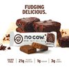 No Cow High Protein Bars, Chocolate Fudge Brownie - Healthy Snacks, 20g Vegan Protein, High Fiber, Low Sugar, Keto Friendly, Dairy & Gluten Free (12 Count)