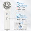 Webeauty Hair Dryer, [Super Mini] Ionic High-Speed Blow Dryer 110V Travel 200 Million Negative Ions, 110,000RPM Brushless Motor for Home Salon Fast Drying Portable Lightweight, White