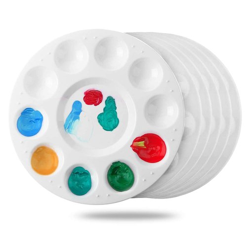 Zaldui Paint Tray Palettes, 6 Pack, Painting Supplies, Painting Palette for Kids, Plastic Palette