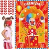 Carnival Circus Theme Party Games Pin The Nose On The Clown Game Birthday Party Game Circus Pin Game and Activities for Boys Girls Circus Theme Party Supplies Decorations Indoor Outdoor