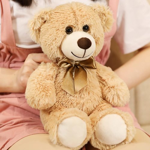 Hgplvxj Teddy Bear Stuffed Animals, 13 Inches Teddy Bear Plush Toy Birthday Christmas Valentine’s Day Gift for Kids Girlfriend (Light Brown)