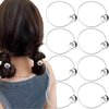 30PCS Hair Tie Bracelets for Women, Silvery Ball Hair Ties Hair Ponytail Scrunchies Glitter Elastic Hair Bands Decorative Hair Ties Hair Accessories for Women Girls and Toddlers