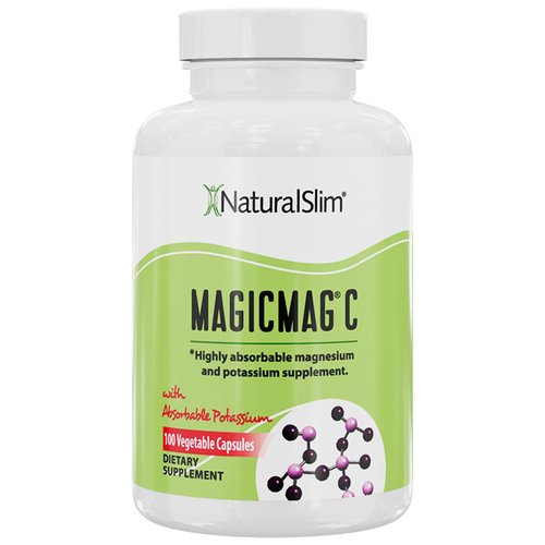 NaturalSlim MagicMag C Magnesium Citrate Capsules – Magnesium Supplement with Natural Potassium |...