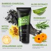 ulluxe Blackhead Remover Mask, Black Charcoal Peel Off Face Mask, Deep Cleansing Mask for Face Nose Black Head Acne Pores, Purifying Facial Mask with Pimple Extractor and Face Mask Brush (3.5 fl.oz)