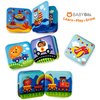 Floating Baby Bath Books - Transport Themed Bath Books for Babies, Infants - Waterproof, Mold-Free Bath Toys for Learning & Early Education