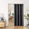 ChrisDowa Blackout Curtains for Doorways and Closets, Thermal Insulated Temporary Room Dividers (1 Panel, Dark Grey, 34 x 80 Inch)