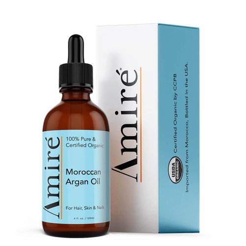 USDA Certified Organic Argan Oil 4oz, Triple Extra Virgin Grade Moroccan Argan Oil for Hair Growth. Skin, Face, & Nails. Moisturizer. Scalp Treatment Hair Oil for Dry, Damaged, Brittle Hair.