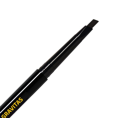 GRAVITAS Eyebrow Pencil and Beard Filler Pencil for Men – Waterproof, Double-Ended Automatic Angled Tip & Spoolie Brush, Cruelty-Free (Black)