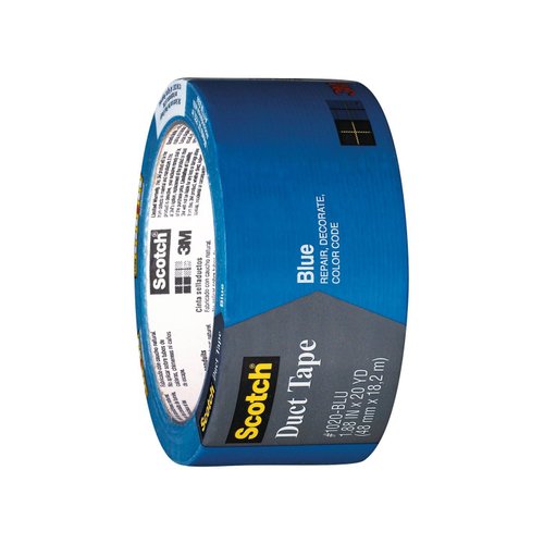 Scotch 1020-BLU-A Durable Duct Tape, 20-Yards, Blue, 12 Per Case