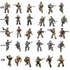 MEIEST 6 PCS Mini WWII Soldier Military Action Figures, Army Model Building Block Toys with Multiple Military Weapons Accessories,Party Favors Set for Kids (German Army)