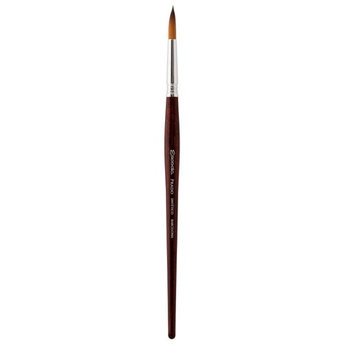 Speedball Art Products Escoda Prado Series Artist Watercolor & Acrylic Short Handle Round Paint Brush, Size 10, Synthetic Sable