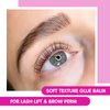 PERMANIA Lash Glue Balm, Eyelash Lifting Adhesives Strong Hold and Perfectly Shaped Eyebrows for Brow Lamination Kit, Lash Lift Balm Bright Colors & Fruity Flavours Fast Drying & Waterproof (Pink)