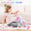Gretex Unicorn Plush Interactive Toy for Kids age 3 4 5 6 Year Old: Walking Talking Electronic Pet Toy with Remote Control Leash Touch Recognition Toddler Unicorn Care Set Birthday Gifts for Girl 6-12