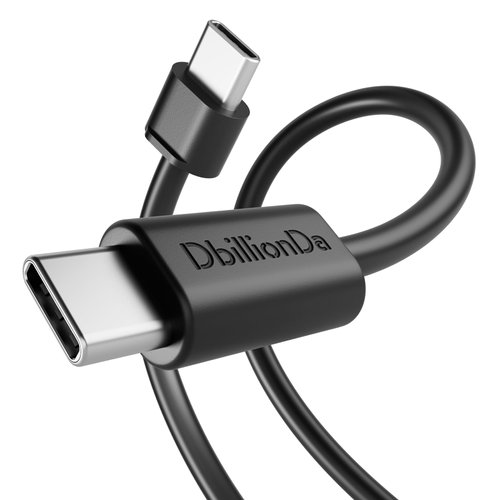DbillionDa USB C to USB C Cable, Short Connector Charger (1ft, 60W) for iPhone 15, Galaxy S23, MacBook Pro 2020, iPad Pro, iPad Air 4, Pixel, Switch & More – Enhanced Gaming Comfort