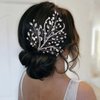 DIMNIE Wedding Hair Comb Sparkling Rhinestone Bridal Headpiece Silver Wedding Hair Accessories