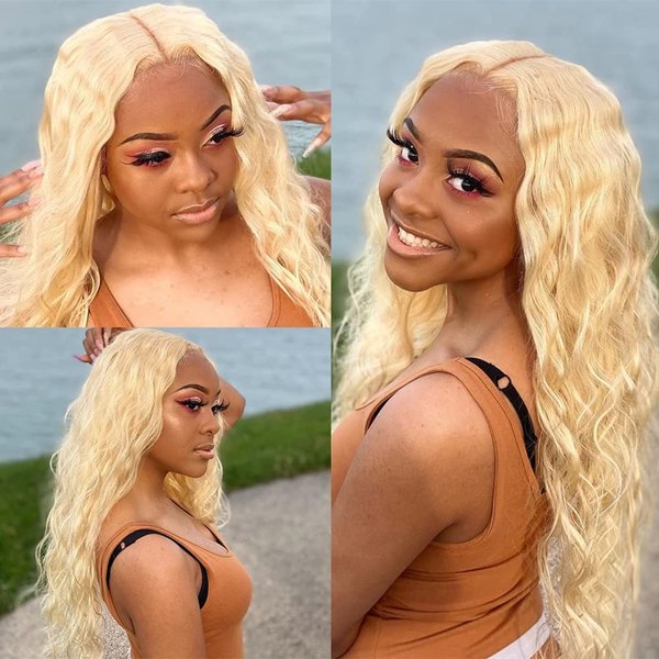 Blonde Human Hair Bundles 613 Kinky Curly Human Hair Bundles 20 22 24 Inch Brazilian Unprocessed Virgin Hair 3 Bundles Blonde Kinky Curly Bundles 613 Blonde Bundles Human Hair Extensions