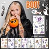 EMOME Glitter Halloween Tattoos for Kids, Halloween Party Supplies Tattoos Stickers for Boys Girls, Kids Tattoos Bulk for Halloween Party Favors Decorations