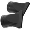 2Pcs Black Blow Dryer Attachment Not Universal Professional Plastic Hair Dryer Hair Dryer Attachment Dryer Nozzle Replacement Narrow Concentrator Blow Flat for Diameter 4.3cm to 4.5cm Diffusers