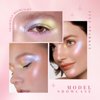 HOSAILY Chameleon Face Highlighter Palette, Multichrome Glitter Shimmer Rainbow Eyeshadow Makeup, Holographic Metallic Long Lasting Eye Looks, Multi-Dimensional Inner Corner Face Illuminator 01