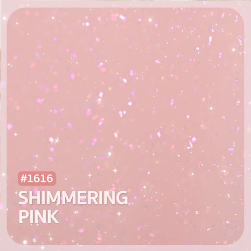 GAOY Jelly Nude Gel Nail Polish, 16ml Sheer Pink Glitter Gel Polish, Shimmering Translucent Color 1616 UV Light Cure for Nail Art DIY