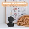Healvian 2Pcs Period Cup Storage Case Menstrual Cup Case Plastic Period Cup Holder Menstrual Disc Cleaner for Travel Black
