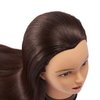 Headfix 26"-28" Long Hair Mannequin Head Synthetic Fiber Hair Hairdresser Practice Styling Training Head Cosmetology Manikin Doll Head with Clamp (6F1919LB0420)